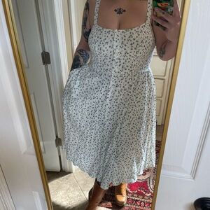 Torrid Midi Sun Dress with buttons, floral print 1x